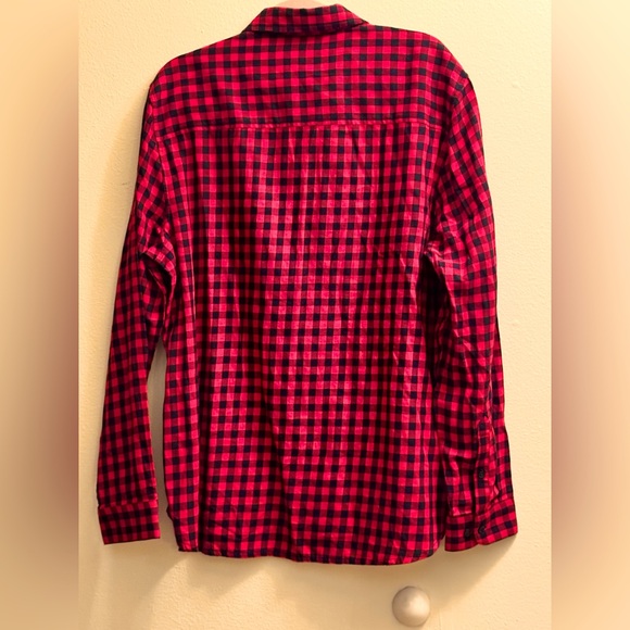 NWT H&M red and black plaid mens button down, size large - Picture 3 of 4